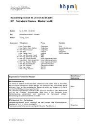 Baustellenprotokoll Nr. 28 vom 02.05.2005 BV ... - Brennercom