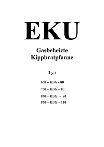 Gasbeheizte Kippbratpfanne - EKU-Metallbau