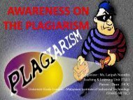 Awareness On The Plagiarism 2013 - UniKL | Malaysian Institute Of ...