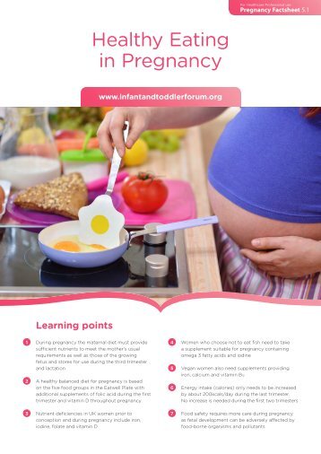 Diet and influence on the fetus A balanced and nutritious diet for pregnancy