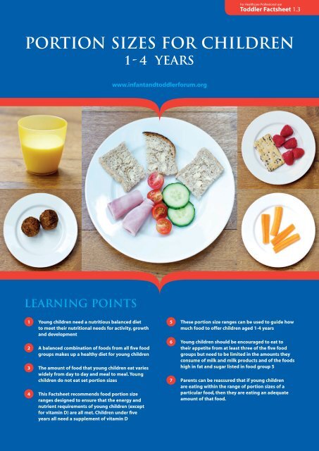 PORTION SIZES FOR CHILDREN