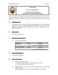 UniKL-BMI Guidelines for Students - UniKL-BMI Final Year Project