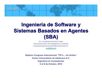 Ingeniería de Software y Sistemas Basados en Agentes (SBA)