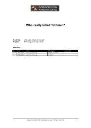 Who really killed ‘Uthman?