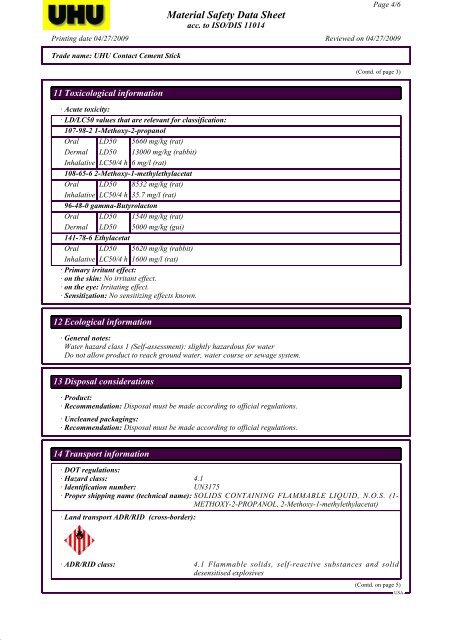 MSDS Sheet - Saunders Mfg Co