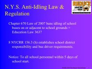 N.Y.S Anti-Idling Law & Regulation