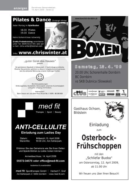 Dornbirner Gemeindeblatt KW 15 vom 09.04.2009