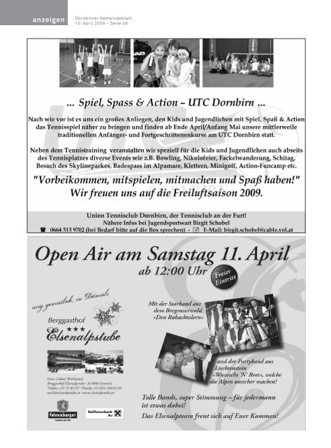 Dornbirner Gemeindeblatt KW 15 vom 09.04.2009