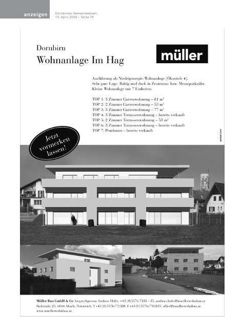 Dornbirner Gemeindeblatt KW 15 vom 09.04.2009