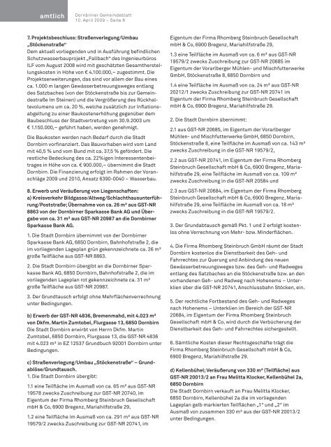 Dornbirner Gemeindeblatt KW 15 vom 09.04.2009