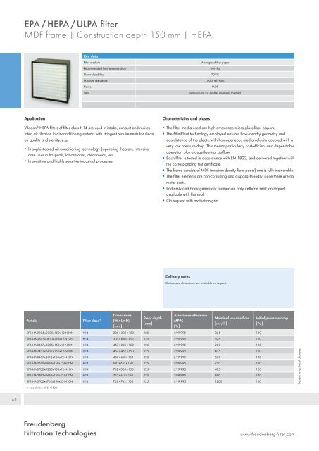 Product catalogue 2011/2012 Air and liquid fi ltration