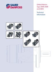 Orbital Motors Type OMP OMR and OMH Technical Information