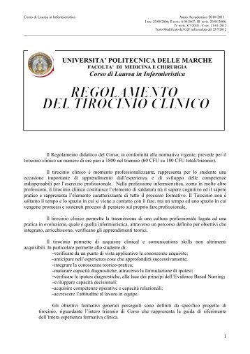 Corso di Laurea in Infermieristica