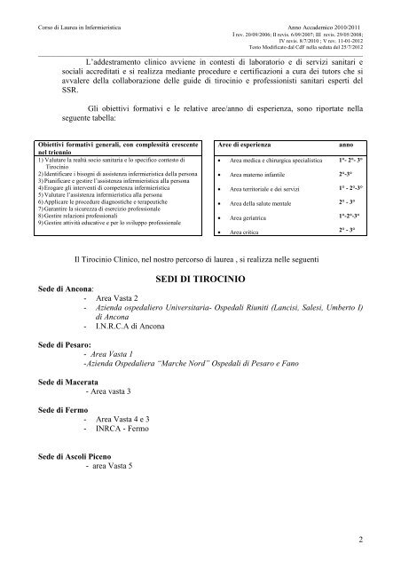 Corso di Laurea in Infermieristica