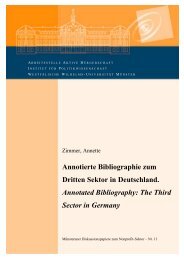 The Third Sector in Germany - Westfälische Wilhelms-Universität ...