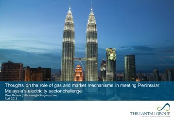Peninsular Malaysia's electricity sector - The Lantau Group