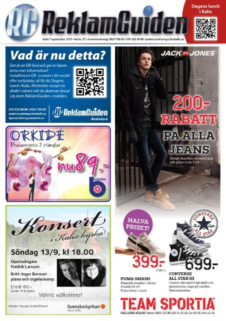 ReklamGuiden Kalix v37 -15 (7/9-13/9)