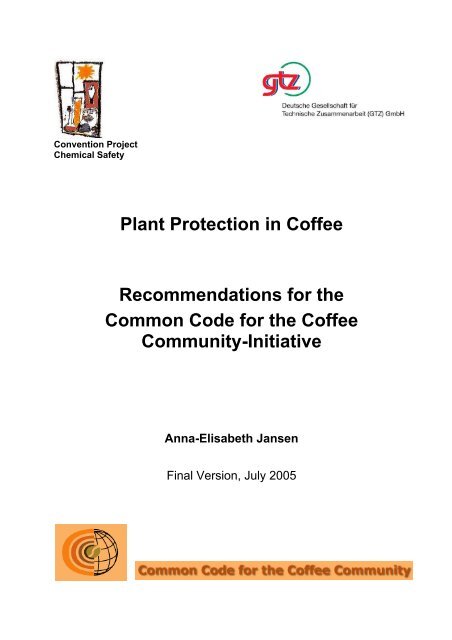 Plant Protection in Coffee Recommendations for the Common Code ...