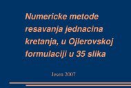 NumeriÄke metode reÅ¡avanja jednaÄina kretanja