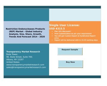 Restriction Endonucleases Products (REP) Market - Global Industry Analysis, Size, Share, Growth, Trends And Forecast 2014 - 2020.pdf