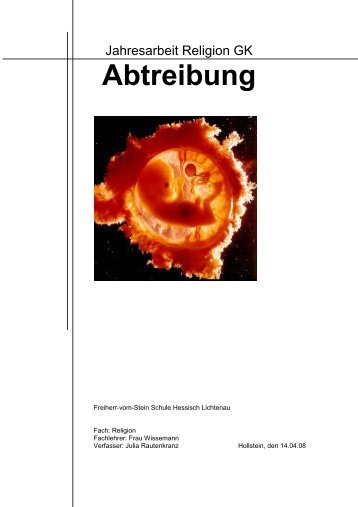 Abtreibung - Freiherr-vom-Stein-Schule