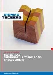 Tec-Be-Plast Friction-Pulley and Rope- Sheave Liners