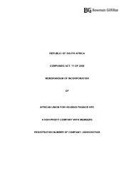 Download the Memorandum of Incorporation - African Union for ...