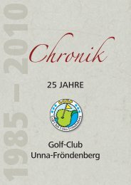 Clubchronik 25 Jahre Golf - Golf Club Unna-Fröndenberg e.V.