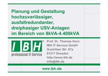 PDF [2,5 MB] - bei der IBH IT-Service GmbH