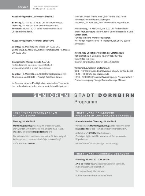 Dornbirner Gemeindeblatt KW 19 vom 11.05.2012