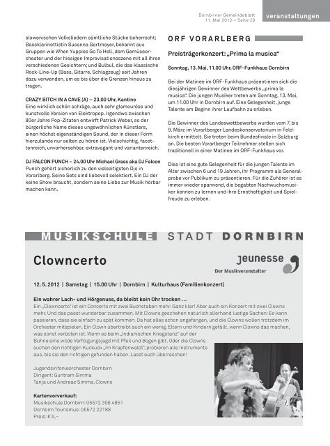 Dornbirner Gemeindeblatt KW 19 vom 11.05.2012