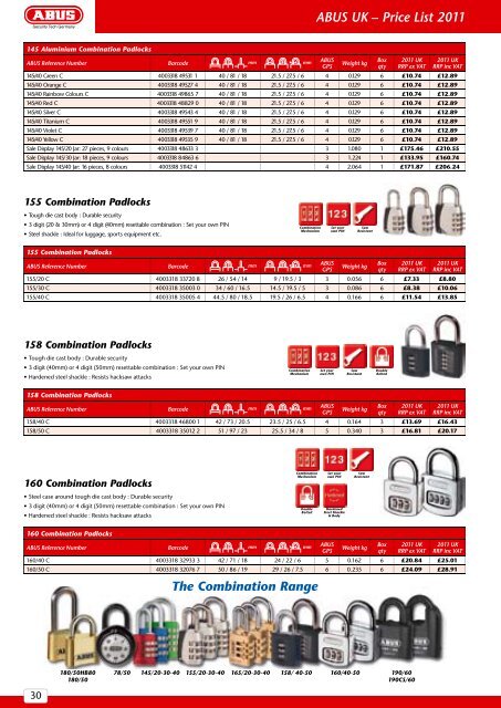 ABUS UK January 2011 Price List - F R Scott Ltd