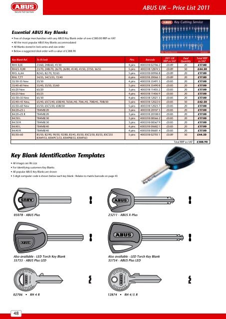 ABUS UK January 2011 Price List - F R Scott Ltd