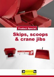 Skips scoops & crane jibs