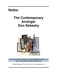 Notes: The Contemporary Arranger Don Sebesky - The Reel Score