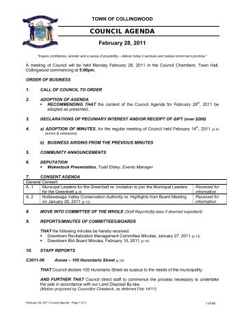 COUNCIL AGENDA