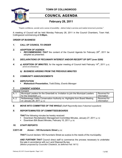 COUNCIL AGENDA