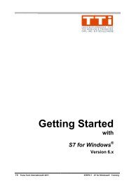 Getting Started with S7 for Windows ® Version 6.x - IBHsoftec