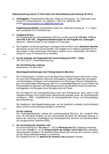 Ausschreibungstext (.pdf) - Polizei Bayern