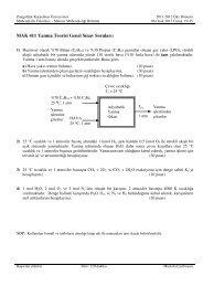 MAK 411 Yanma Teorisi Genel Sınav Soruları