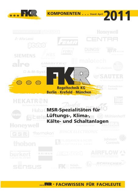 Fachwissen für Fachleute BTR - FKR Regeltechnik KG