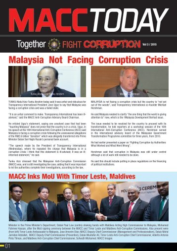 Together Malaysia Not Facing Corruption Crisis