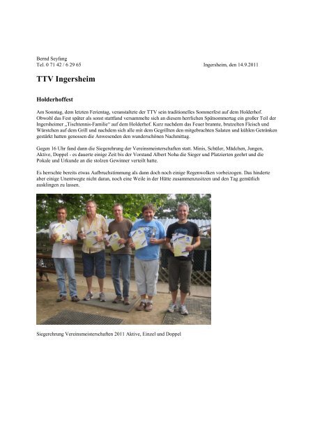 TTV Ingersheim