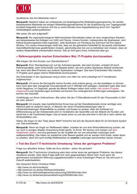 IT-Dienstleister brauchen Bank-Know-how.pdf - Finanz Informatik