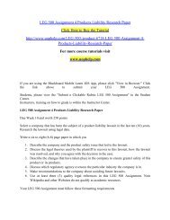 LEG 500 Assignment 4 Products Liability Research Paper/uophelp