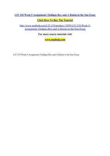 oedipus rex essays