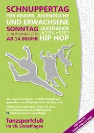 Schnuppertag - Tanzsportclub im VfL Sindelfingen