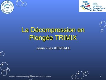 La Décompression en Plongée TRIMIX