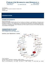 newsletter2 10.2012 - Forum für Schmuck und Design eV