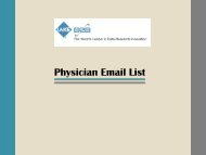 Physicians email addresses for multiple campaign